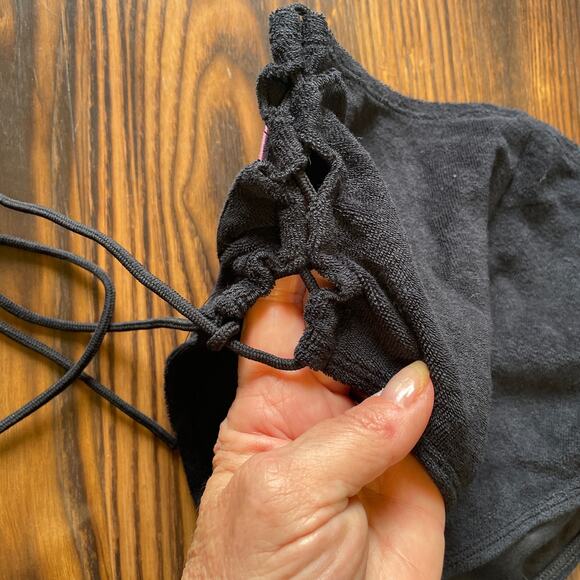 Savage X Fenty 70’s Sleeveless Crop Top w/Tie Front & Matching High Waist Bottom - Picture 14 of 16